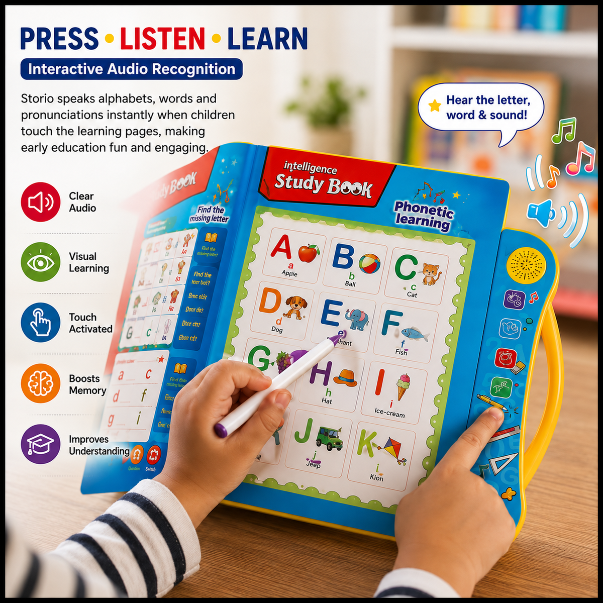 Interactive Sound Learning Book for Kids – Screen-Free Educational Activity Book