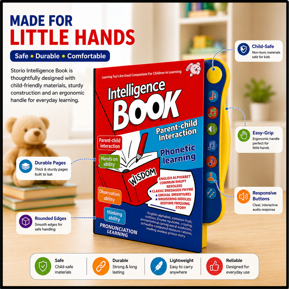 Interactive Sound Learning Book for Kids – Screen-Free Educational Activity Book