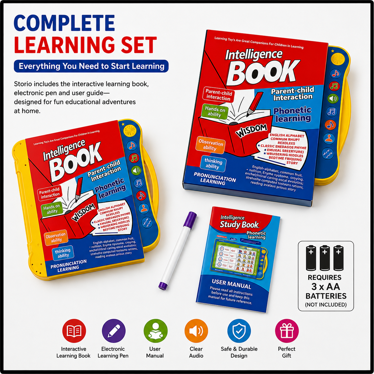 Interactive Sound Learning Book for Kids – Screen-Free Educational Activity Book